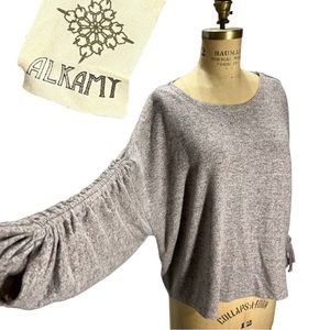 Alkamy for Nordstrom tie sleeve Sweater Size XL
